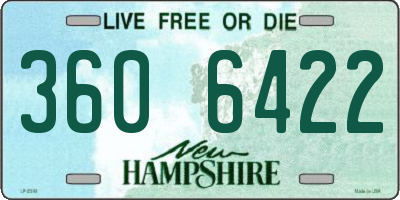 NH license plate 3606422