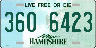 NH license plate 3606423
