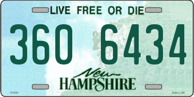 NH license plate 3606434