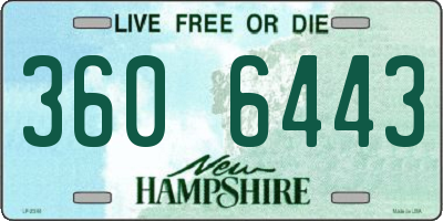 NH license plate 3606443