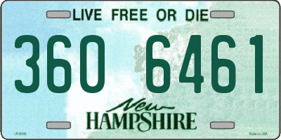 NH license plate 3606461