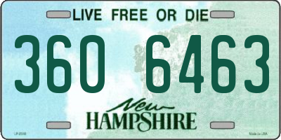 NH license plate 3606463