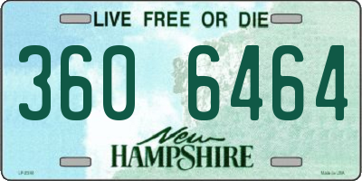 NH license plate 3606464
