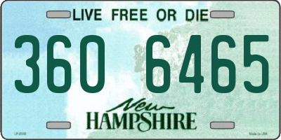 NH license plate 3606465