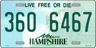 NH license plate 3606467