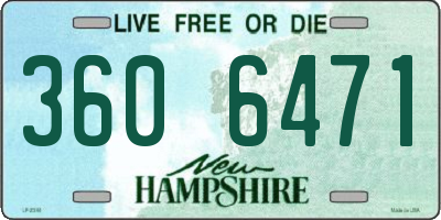 NH license plate 3606471