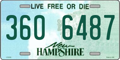 NH license plate 3606487