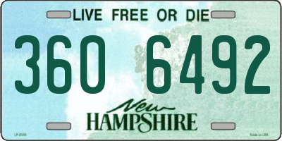 NH license plate 3606492