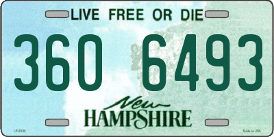 NH license plate 3606493