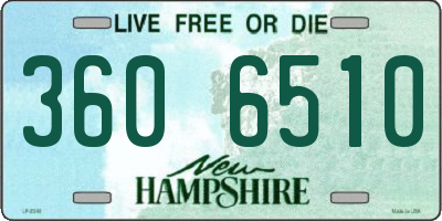 NH license plate 3606510