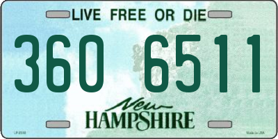 NH license plate 3606511