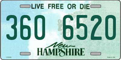 NH license plate 3606520