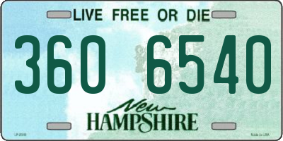 NH license plate 3606540