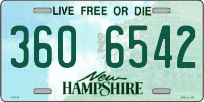 NH license plate 3606542