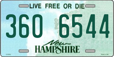 NH license plate 3606544