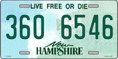 NH license plate 3606546