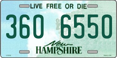 NH license plate 3606550
