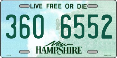 NH license plate 3606552