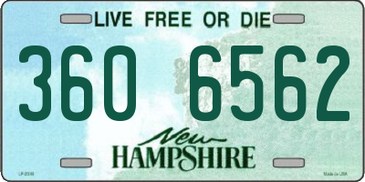 NH license plate 3606562
