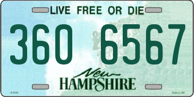 NH license plate 3606567