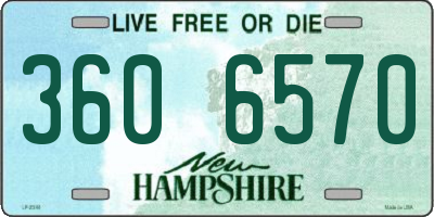 NH license plate 3606570