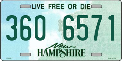NH license plate 3606571
