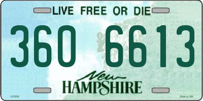 NH license plate 3606613
