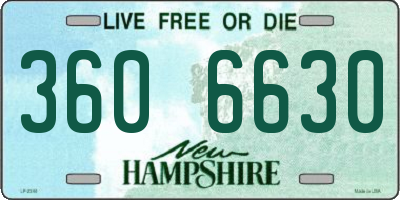 NH license plate 3606630