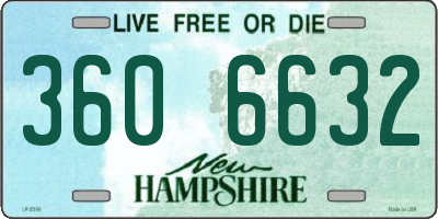 NH license plate 3606632