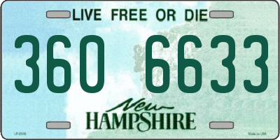 NH license plate 3606633
