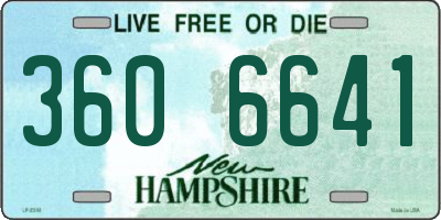 NH license plate 3606641