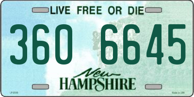 NH license plate 3606645