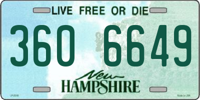NH license plate 3606649