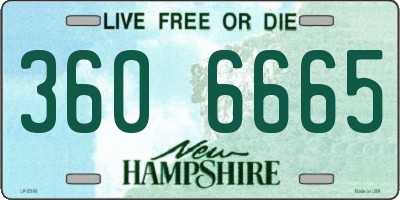 NH license plate 3606665
