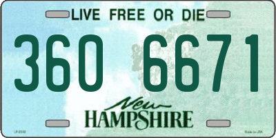 NH license plate 3606671