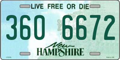 NH license plate 3606672