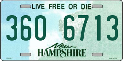 NH license plate 3606713