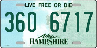 NH license plate 3606717