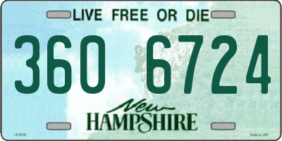 NH license plate 3606724