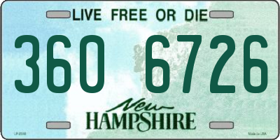 NH license plate 3606726