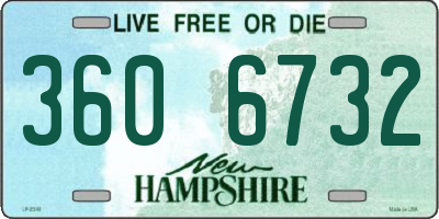 NH license plate 3606732