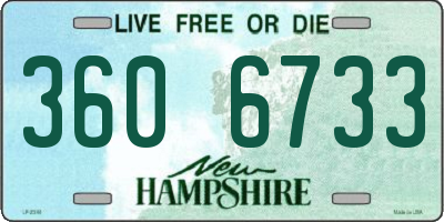 NH license plate 3606733