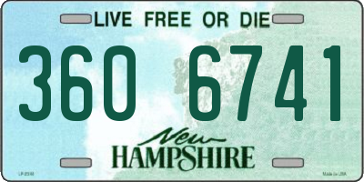 NH license plate 3606741