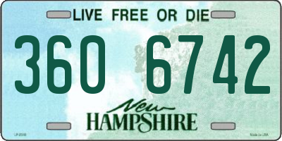 NH license plate 3606742