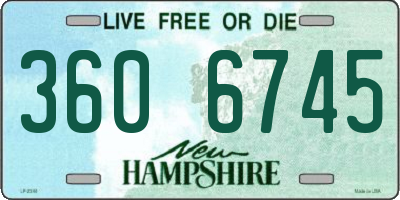NH license plate 3606745