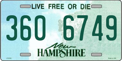 NH license plate 3606749
