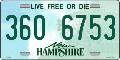 NH license plate 3606753