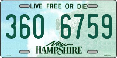 NH license plate 3606759