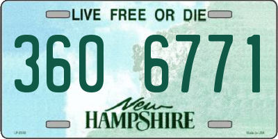 NH license plate 3606771