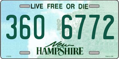 NH license plate 3606772